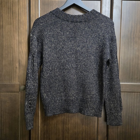 Democracy Metallic Knit Sweater Gold Embellished Deco Button Fancy Party NYE - Picture 5 of 12